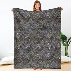 Indian Boho Elephant Pattern Print Blanket