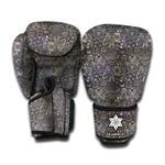 Indian Boho Elephant Pattern Print Boxing Gloves