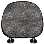 Indian Boho Elephant Pattern Print Car Headrest Covers