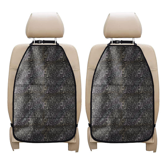 Indian Boho Elephant Pattern Print Car Seat Organizers
