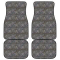 Indian Boho Elephant Pattern Print Front and Back Car Floor Mats