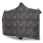 Indian Boho Elephant Pattern Print Hooded Blanket