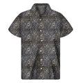 Indian Boho Elephant Pattern Print Men's Short Sleeve Shirt