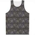 Indian Boho Elephant Pattern Print Men's Tank Top