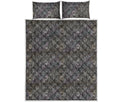 Indian Boho Elephant Pattern Print Quilt Bed Set
