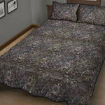 Indian Boho Elephant Pattern Print Quilt Bed Set