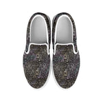 Indian Boho Elephant Pattern Print White Slip On Shoes