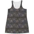 Indian Boho Elephant Pattern Print Women's Racerback Tank Top