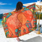 Indian Boho Hippie Elephant Print Beach Sarong Wrap