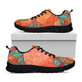 Indian Boho Hippie Elephant Print Black Running Shoes
