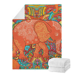 Indian Boho Hippie Elephant Print Blanket