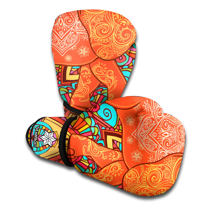 Indian Boho Hippie Elephant Print Boxing Gloves