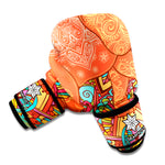 Indian Boho Hippie Elephant Print Boxing Gloves