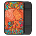 Indian Boho Hippie Elephant Print Car Center Console Cover