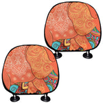 Indian Boho Hippie Elephant Print Car Headrest Covers