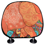 Indian Boho Hippie Elephant Print Car Headrest Covers