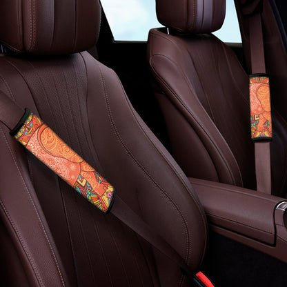 Indian Boho Hippie Elephant Print Car Seat Belt Covers