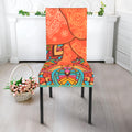Indian Boho Hippie Elephant Print Dining Chair Slipcover