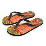 Indian Boho Hippie Elephant Print Flip Flops