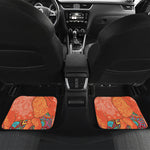 Indian Boho Hippie Elephant Print Front and Back Car Floor Mats