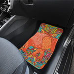Indian Boho Hippie Elephant Print Front and Back Car Floor Mats