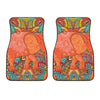 Indian Boho Hippie Elephant Print Front Car Floor Mats