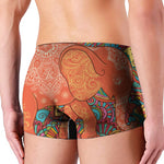 Indian Boho Hippie Elephant Print Men's Boxer Briefs