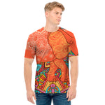 Indian Boho Hippie Elephant Print Men's T-Shirt