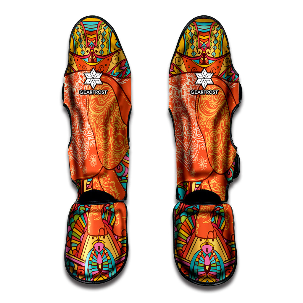 Indian Boho Hippie Elephant Print Muay Thai Shin Guard