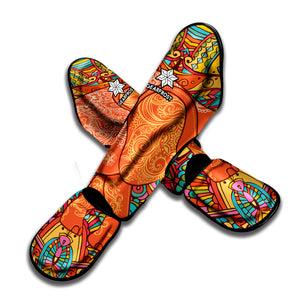 Indian Boho Hippie Elephant Print Muay Thai Shin Guard