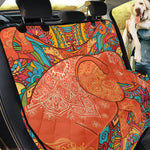 Indian Boho Hippie Elephant Print Pet Car Back Seat Cover