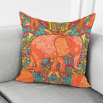 Indian Boho Hippie Elephant Print Pillow Cover