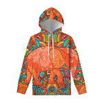 Indian Boho Hippie Elephant Print Pullover Hoodie