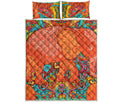 Indian Boho Hippie Elephant Print Quilt Bed Set