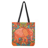 Indian Boho Hippie Elephant Print Tote Bag