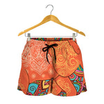Indian Boho Hippie Elephant Print Women's Shorts