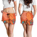 Indian Boho Hippie Elephant Print Women's Shorts