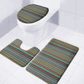Indian Ethnic Pattern Print 3 Piece Bath Mat Set