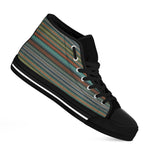 Indian Ethnic Pattern Print Black High Top Shoes