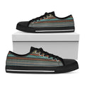Indian Ethnic Pattern Print Black Low Top Sneakers
