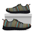 Indian Ethnic Pattern Print Black Running Shoes