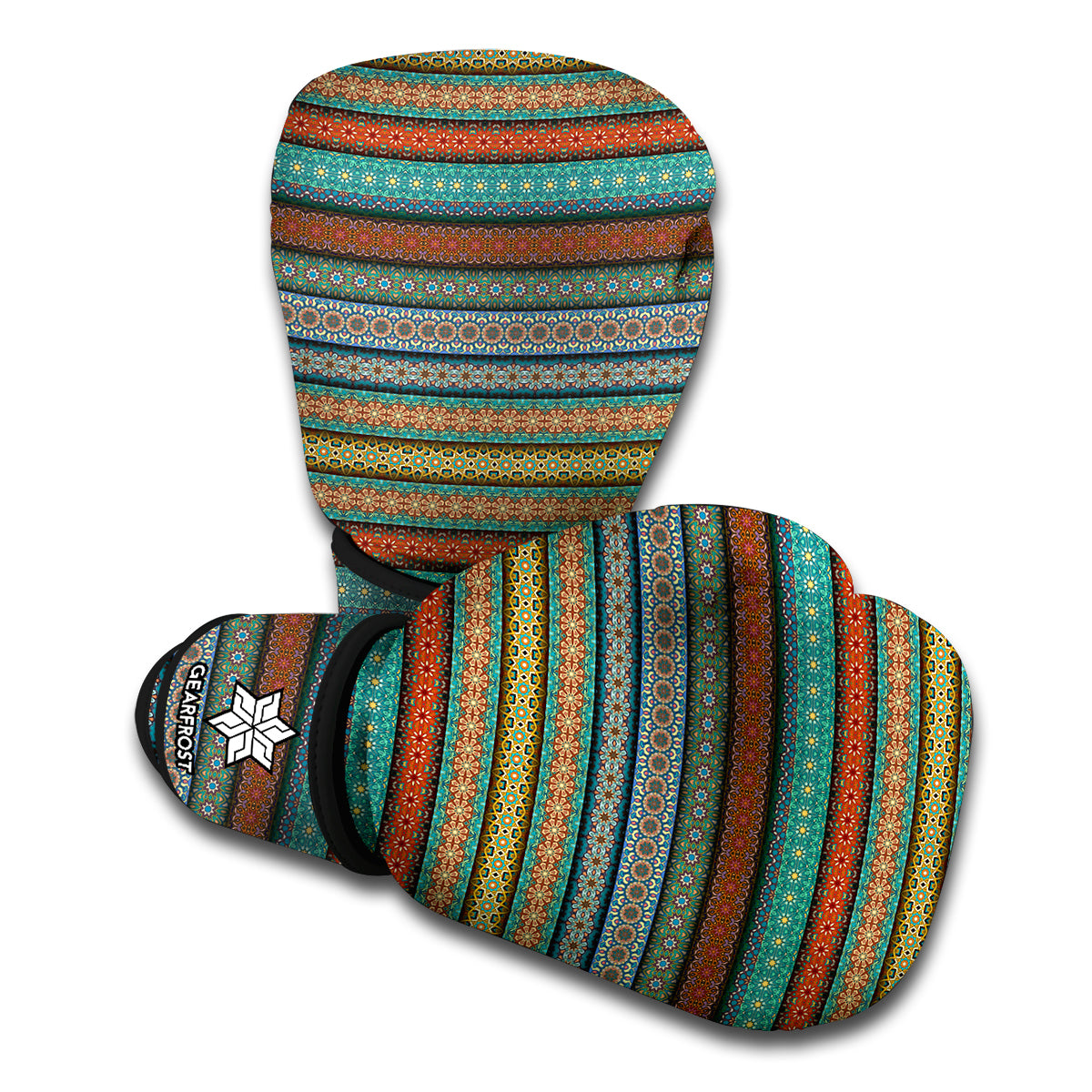 Indian Ethnic Pattern Print Boxing Gloves