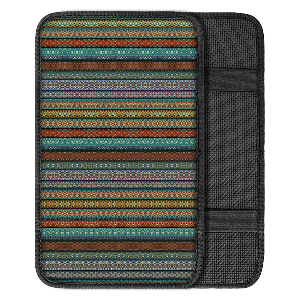 Indian Ethnic Pattern Print Car Center Console Cover