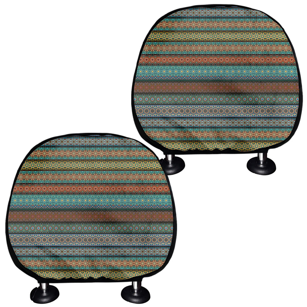 Indian Ethnic Pattern Print Car Headrest Covers