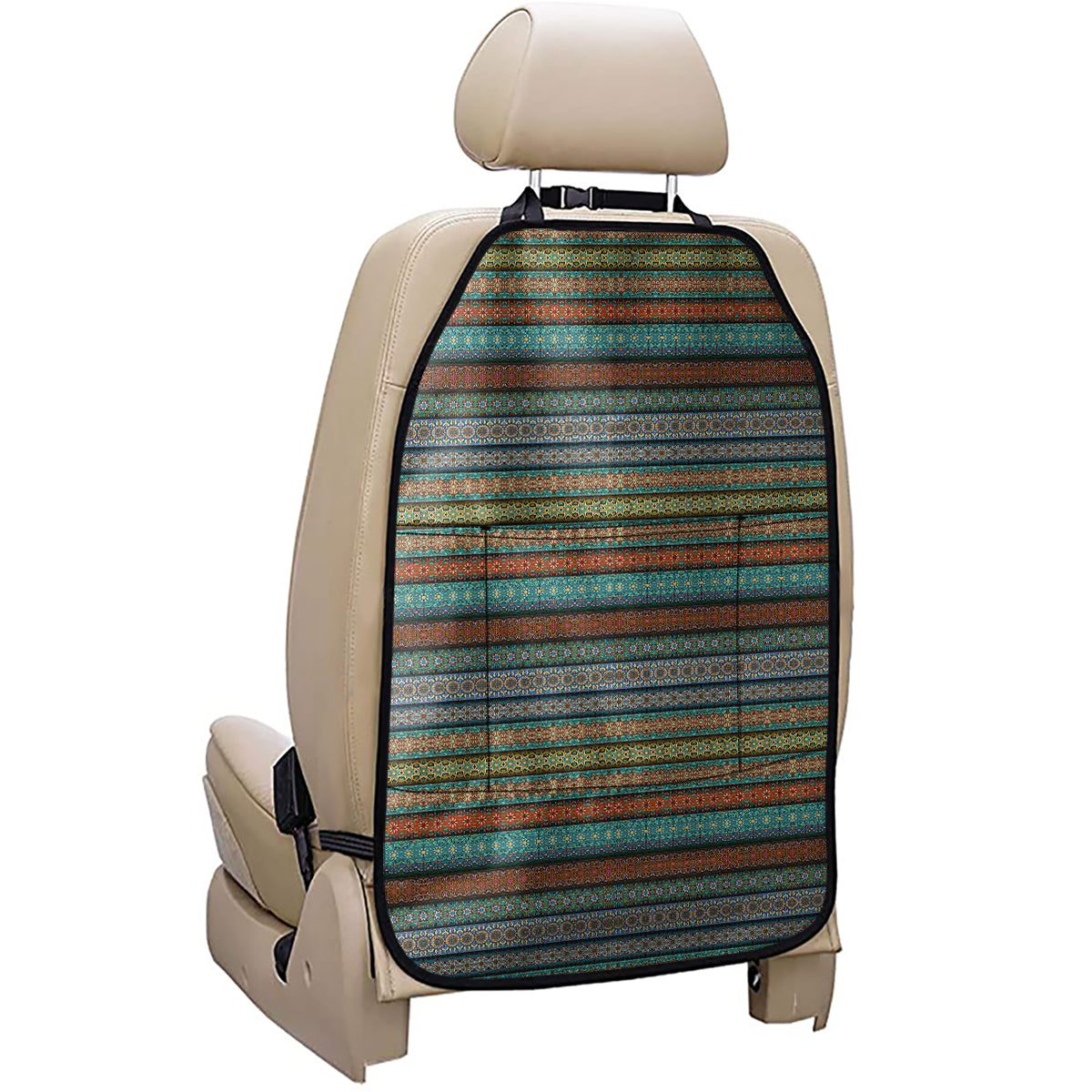 Indian Ethnic Pattern Print Car Seat Organizers