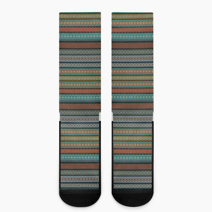 Indian Ethnic Pattern Print Crew Socks