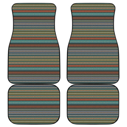 Indian Ethnic Pattern Print Front and Back Car Floor Mats