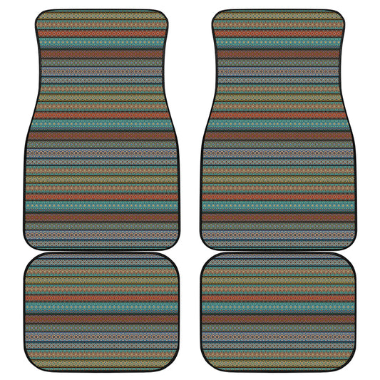 Indian Ethnic Pattern Print Front and Back Car Floor Mats
