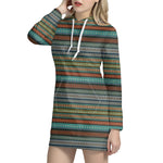 Indian Ethnic Pattern Print Hoodie Dress