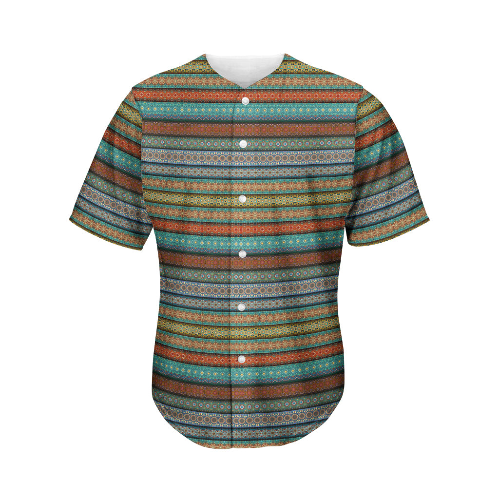 Indian Ethnic Pattern Print Men's Baseball Jersey